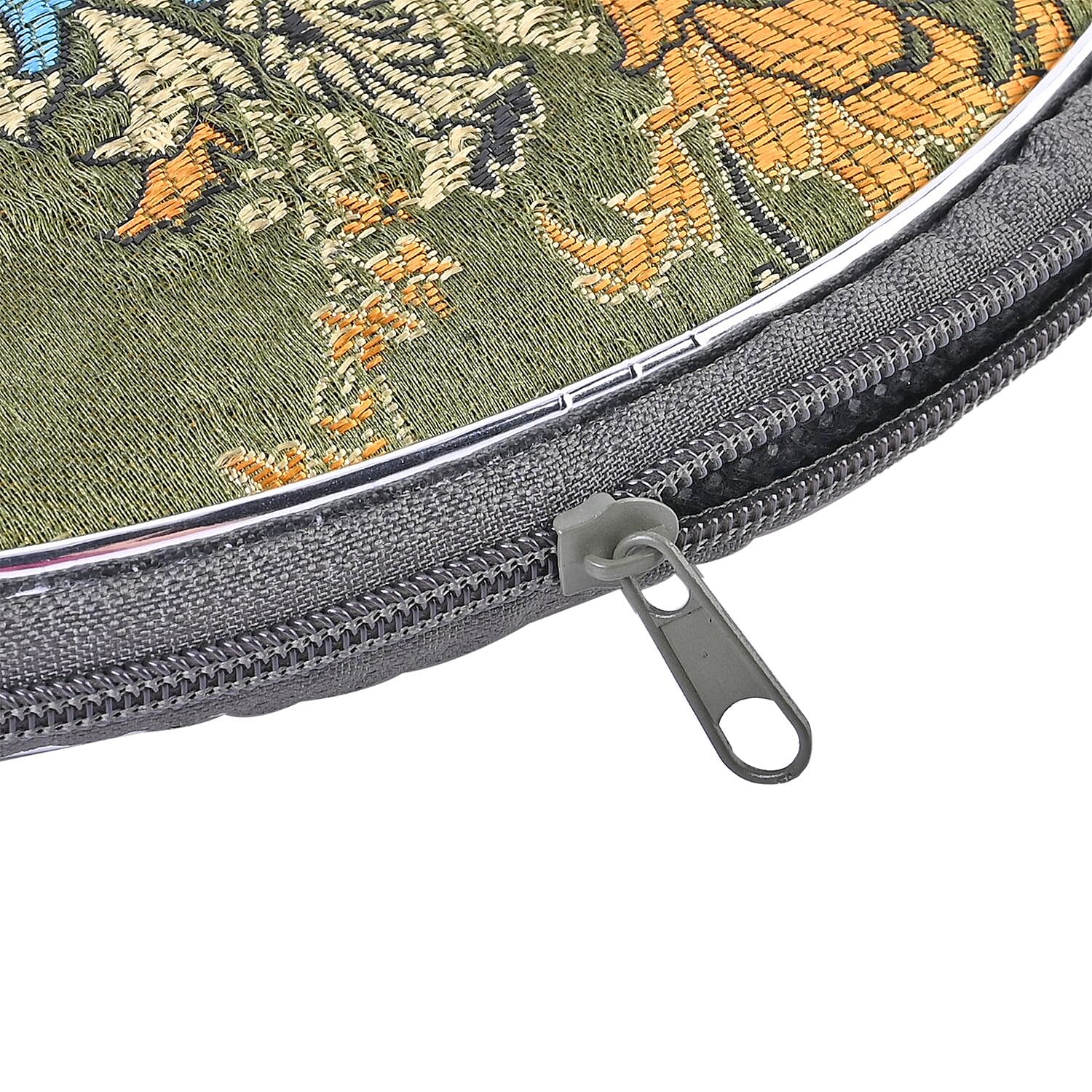 Embroidery Jewellery Box (Size 22x14x1 in) - Green & Purple