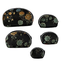 Embroidery Jewellery pouch (Size 22x14x1 in) - Purple and Silver