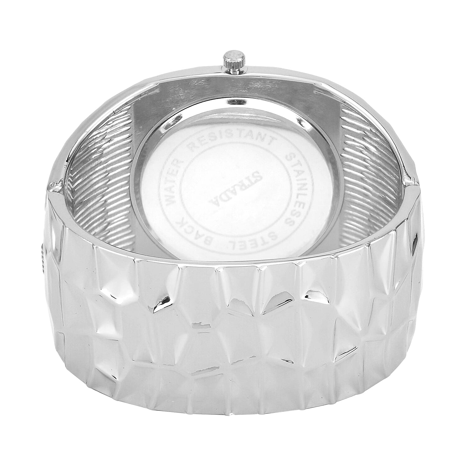 LIMITED EDITION- Designer Inspired Japanese Movt. Water Resistant Hinged Cuff Bangle Silver Colour Watch With Gift Box