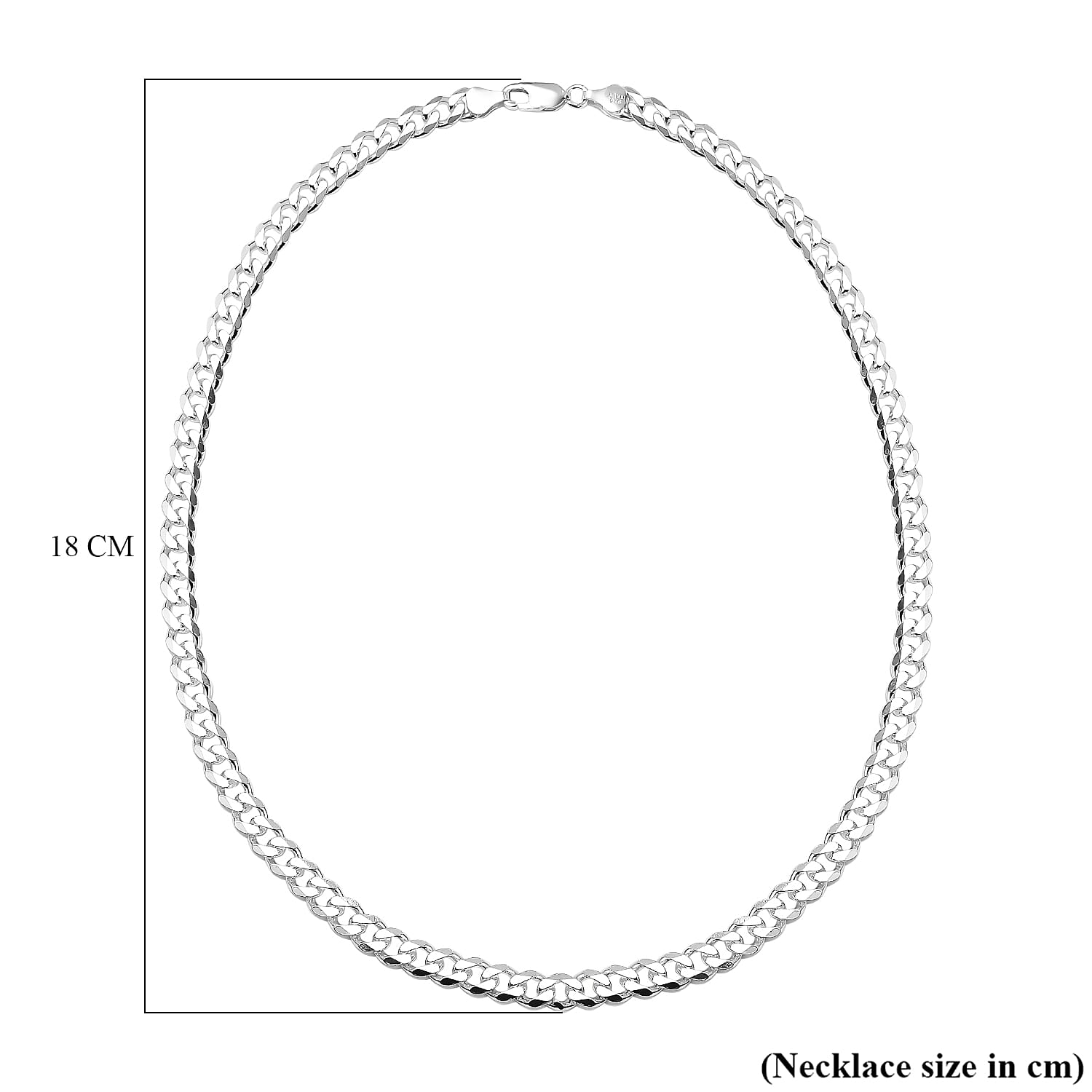 Italian Made Sterling Silver Diamond Cut Curb Necklace (Size 20) with Lobster Clasp, Silver Wt. 33.00 Gms.