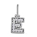 Diamond Initial O Pendant in Rhodium Overlay Sterling Silver 0.17 Ct