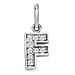 Diamond Initial O Pendant in Rhodium Overlay Sterling Silver 0.17 Ct