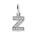 Diamond Initial O Pendant in Rhodium Overlay Sterling Silver 0.17 Ct