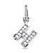 Diamond Initial O Pendant in Rhodium Overlay Sterling Silver 0.17 Ct