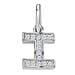 Diamond Initial O Pendant in Rhodium Overlay Sterling Silver 0.17 Ct
