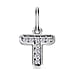 Diamond Initial O Pendant in Rhodium Overlay Sterling Silver 0.17 Ct