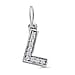 Diamond Initial O Pendant in Rhodium Overlay Sterling Silver 0.17 Ct