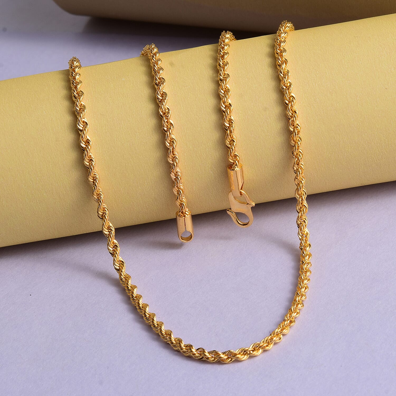 First Time Ever 20K Yellow Gold Rope Necklace (Size - 18) with S - Hook