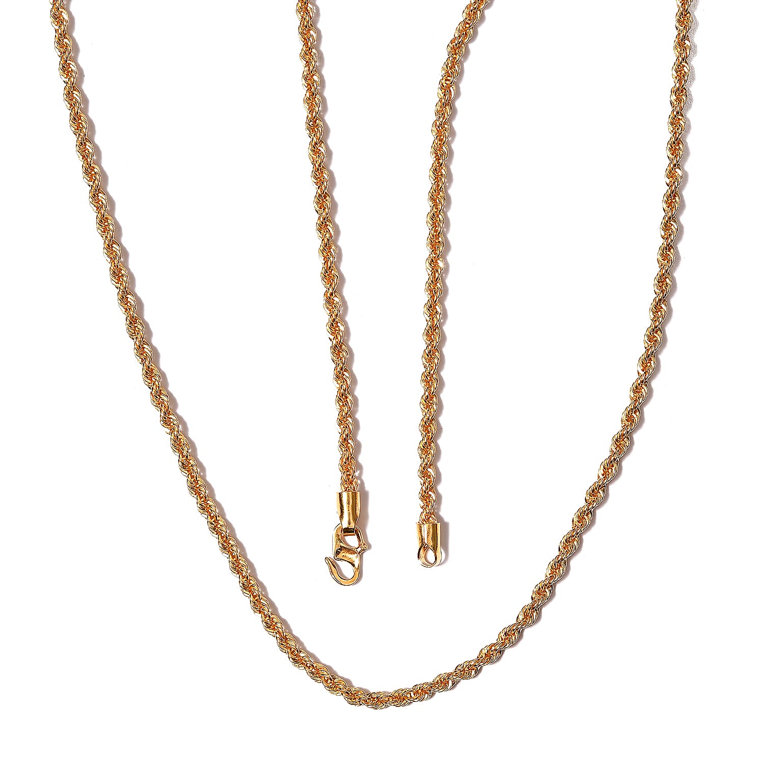 First Time Ever 20K Yellow Gold Rope Necklace (Size - 18) with S - Hook
