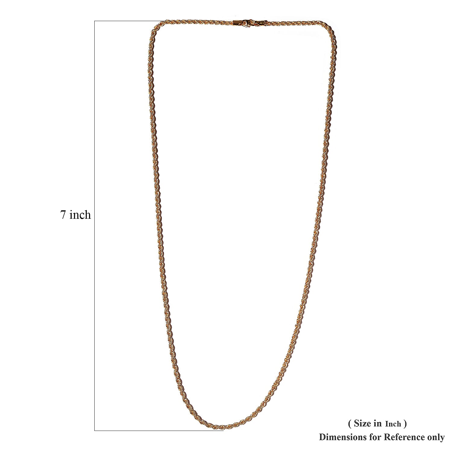 First Time Ever 20K Yellow Gold Rope Necklace (Size - 18) with S - Hook