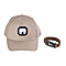 LED Baseball Cap and Bracelet with Compass - Beige