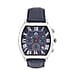 William Hunt Japanese Movement Silver Dial 5 ATM Water Resistant White Crystal Studded Watch with Multifunctional keys in Blue Genuine Leather Strap