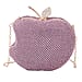 Apple Clutch Bag with Long Chain Strap - Toggle Clip - Red