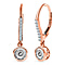 Moissanite Earrings in Platinum Overlay Sterling Silver 1.80 Ct