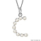 Fresh Water Pearl Initial C Pendant in Sterling Silver