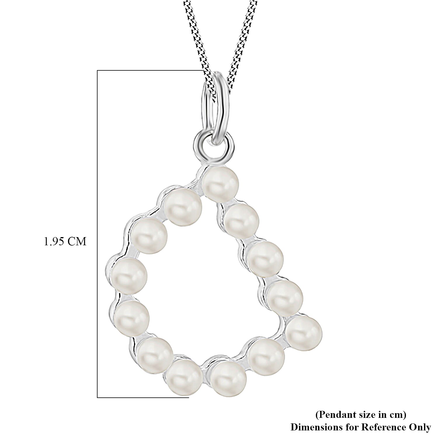 Fresh Water Pearl Initial D Pendant in Sterling Silver