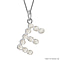 Fresh Water Pearl Initial E Pendant in Sterling Silver