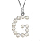 Fresh Water Pearl Initial G Pendant in Sterling Silver
