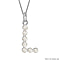 Fresh Water Pearl Initial L Pendant in Sterling Silver