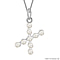 Sterling Silver 2.5mm Fresh Water Pearls Initial X Pendant 