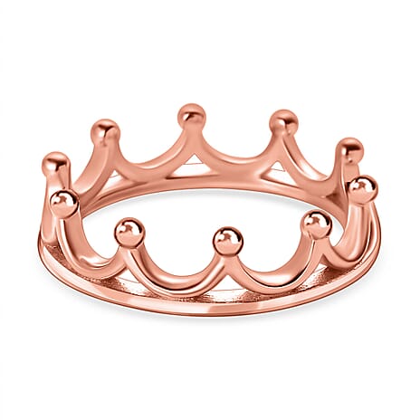 18K Vermeil Rose Gold Plated Sterling Silver Crown Ring