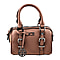 KTD by Kenzo Takada Leather Mini City Tote Bag with Top Handle & a Tassel Charm - Pink