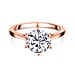 Moissanite Solitaire Ring in Sterling Silver 2.00 ct 1.767 Ct.