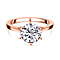 Moissanite Solitaire Ring in Sterling Silver 2.00 ct 1.767 Ct.