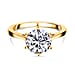 Moissanite Solitaire Ring in Sterling Silver 2.00 ct 1.767 Ct.