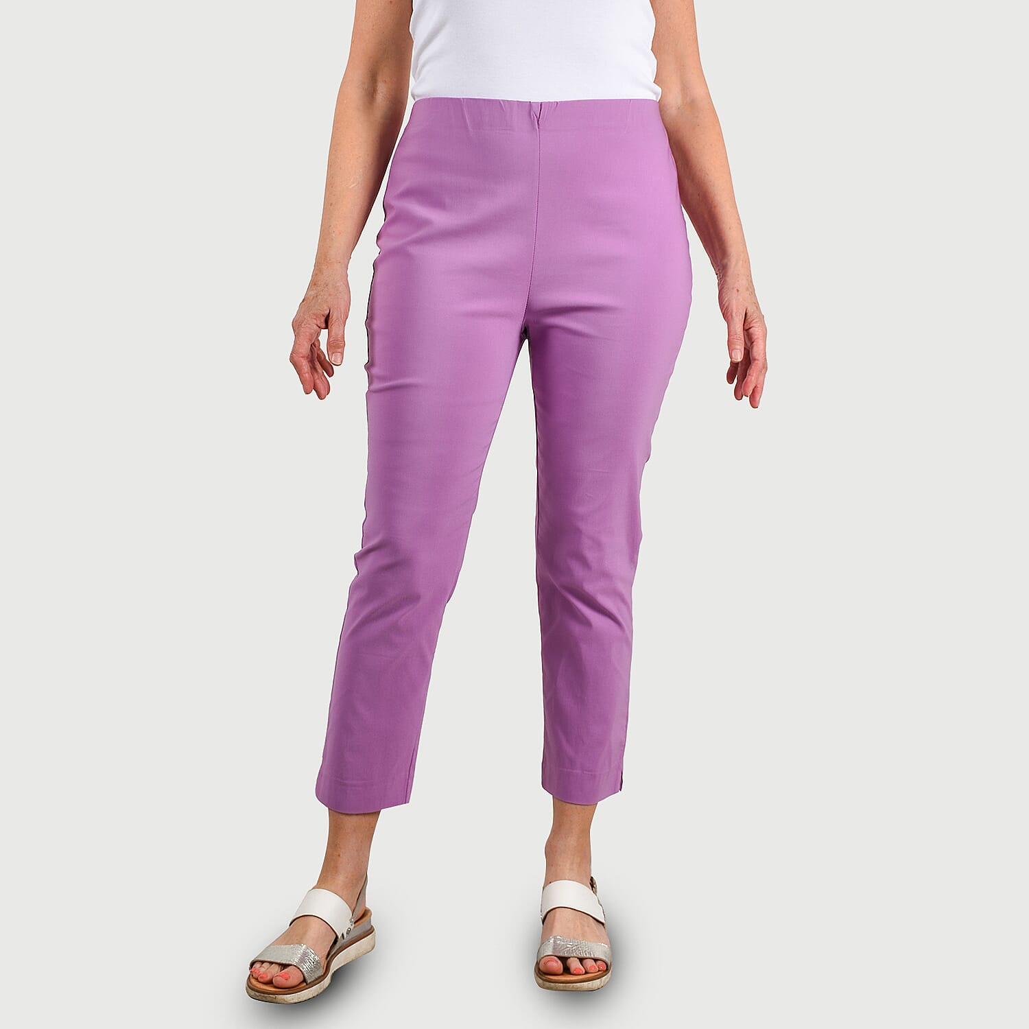 Emma Stretchable Bengaline Trousers (Size 16) - Summer Lilac