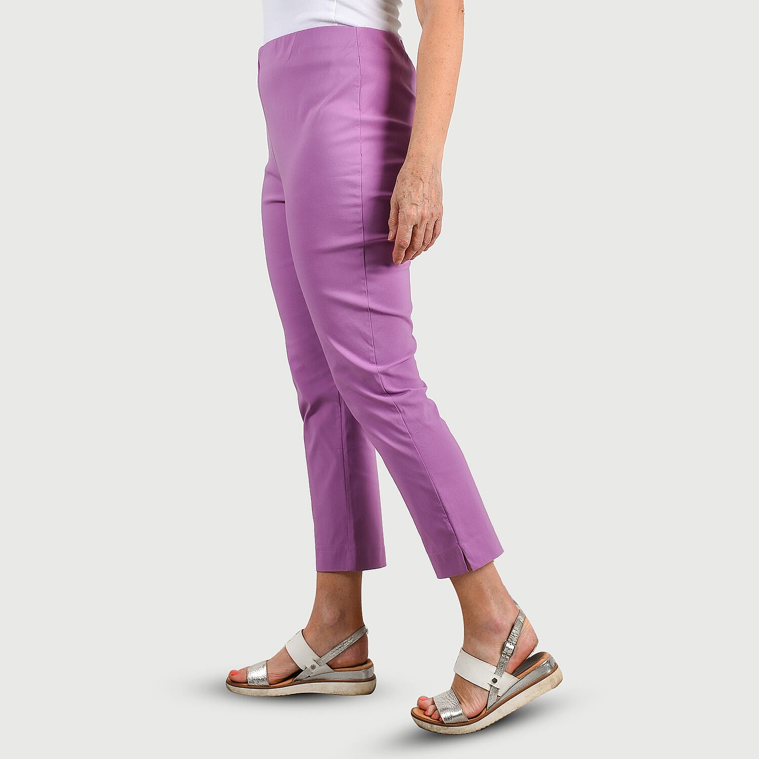 Emma Stretchable Bengaline Trousers (Size 16) - Summer Lilac