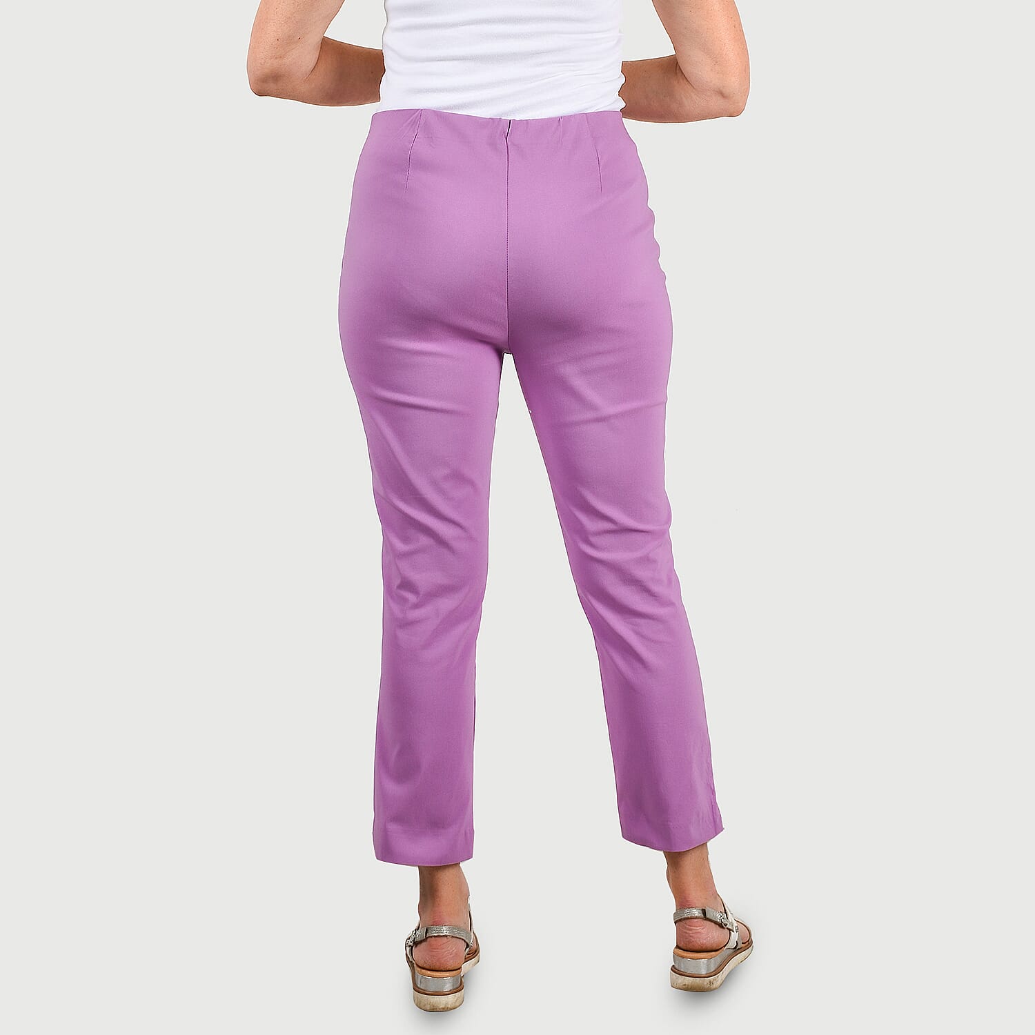 Emma Stretchable Bengaline Trousers (Size 16) - Summer Lilac