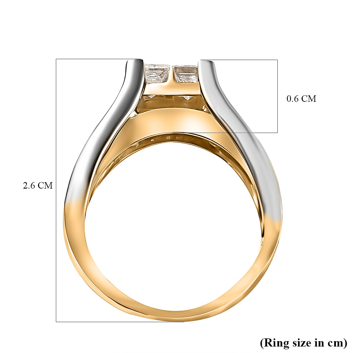 14K Yellow Gold Natural Yellow Diamond (Mrq. 0.62 Solitaire I1) and Diamond (I1-G-H) Ring 1.50 Ct, Gold Wt. 5.20 Gms
