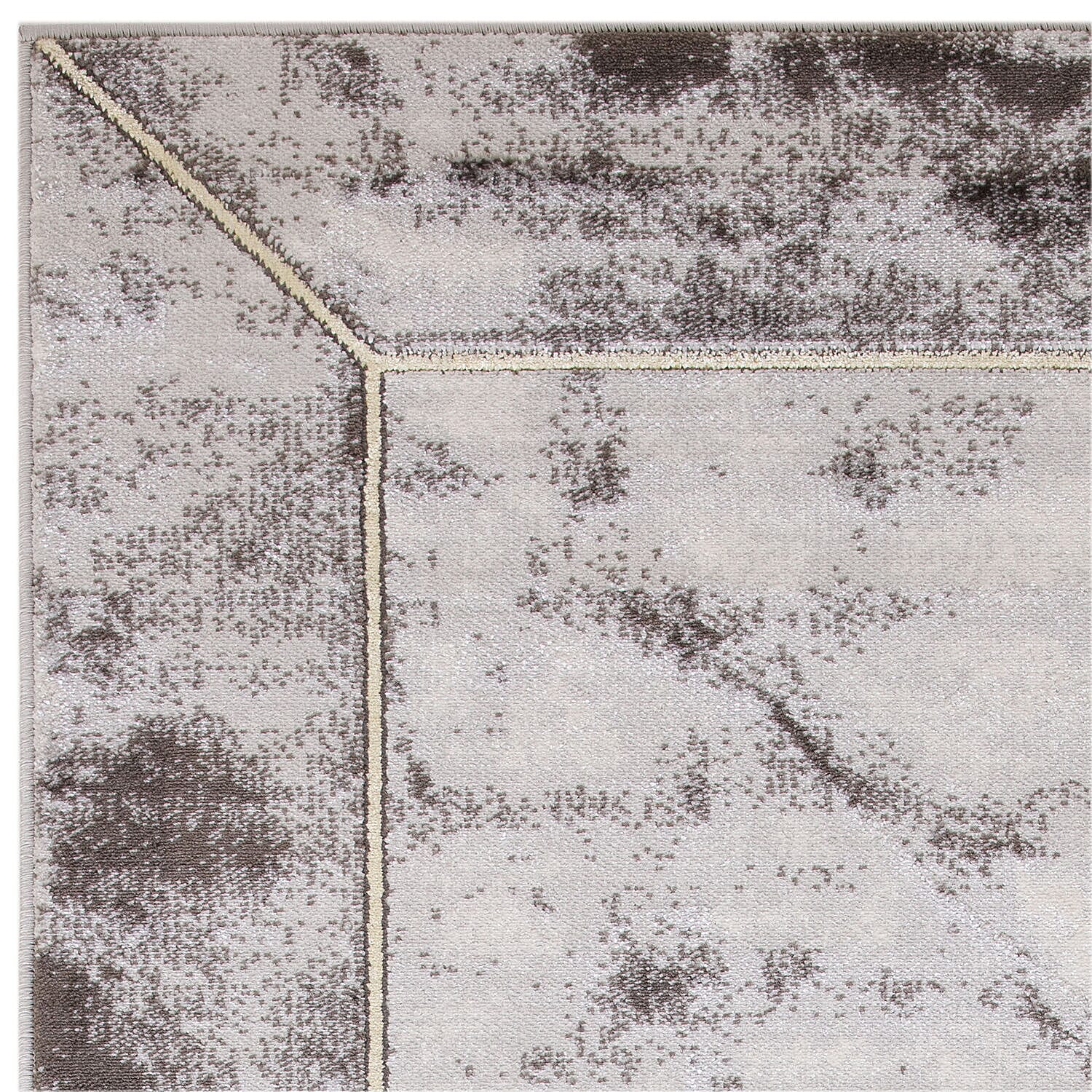 Scandi Rug and Door Mat (Size 210x150x2 cm) - Grey & Cream