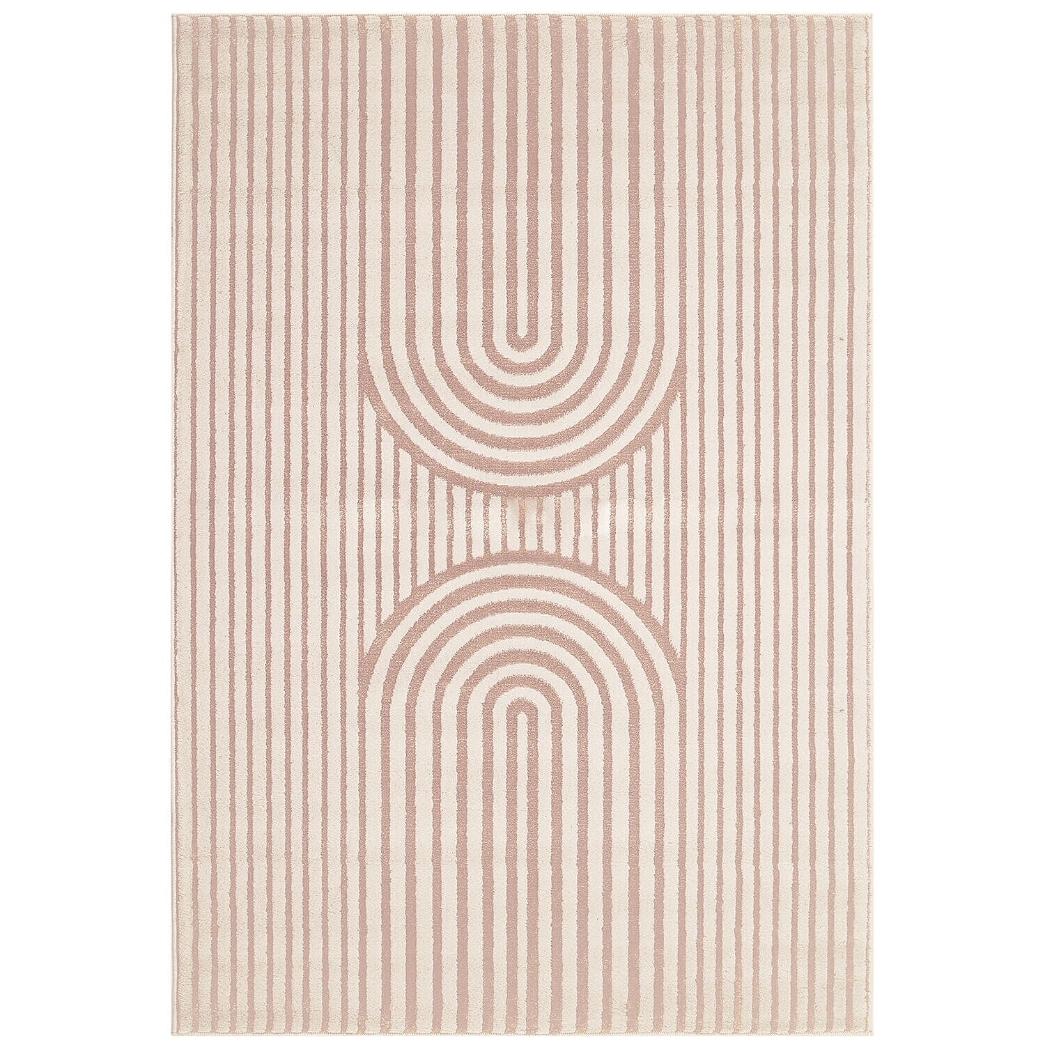 Geometric Pattern Decor Magenta Rug (Size 210x150 cm)