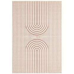 Scandi Rug and Door Mat (Size 210x150x2 cm) - Grey & Cream