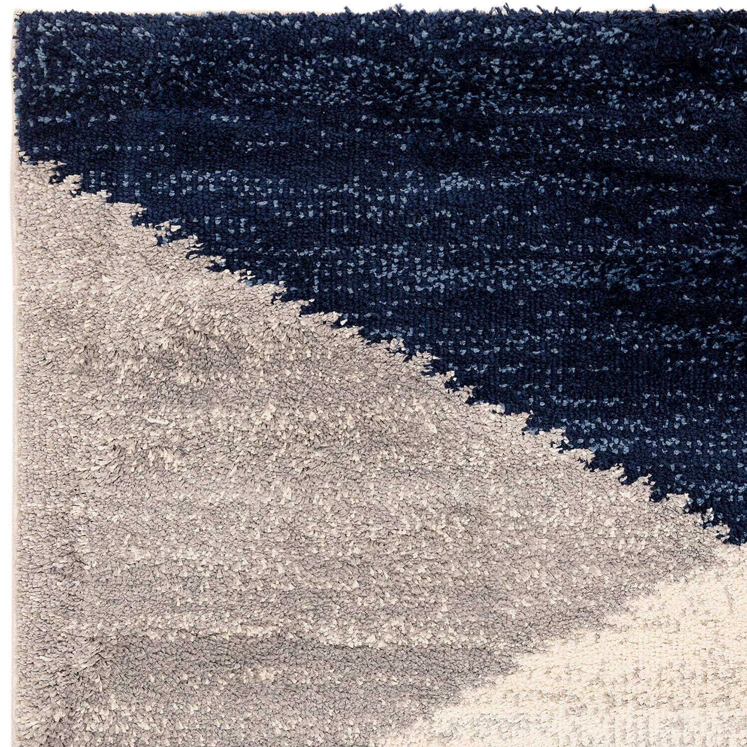 Nordic Rug (Size 210x150 cm) - Navy & Cream