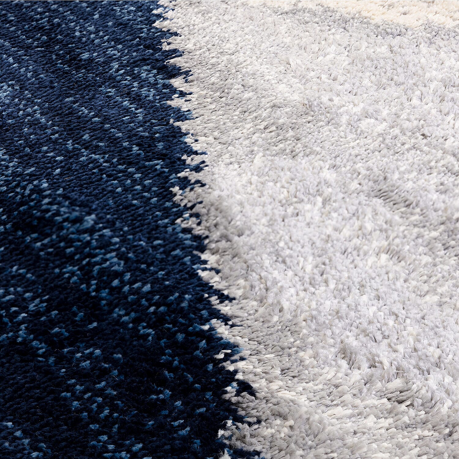 Nordic Rug (Size 210x150 cm) - Navy & Cream