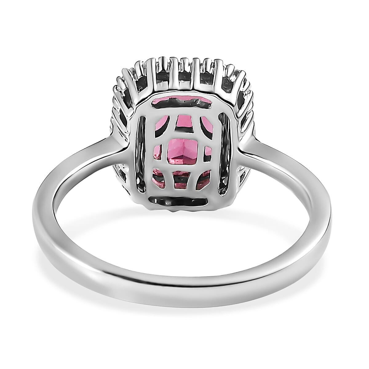 RHAPSODY 950 Platinum AAAA Rubellite & Diamond (VS-E-F) Halo Ring 1.90 Ct. RHAPSODY 950 Platinum AAAA Rubellite & Diamond (VS-E-F) Halo Ring 1.90 Ct.