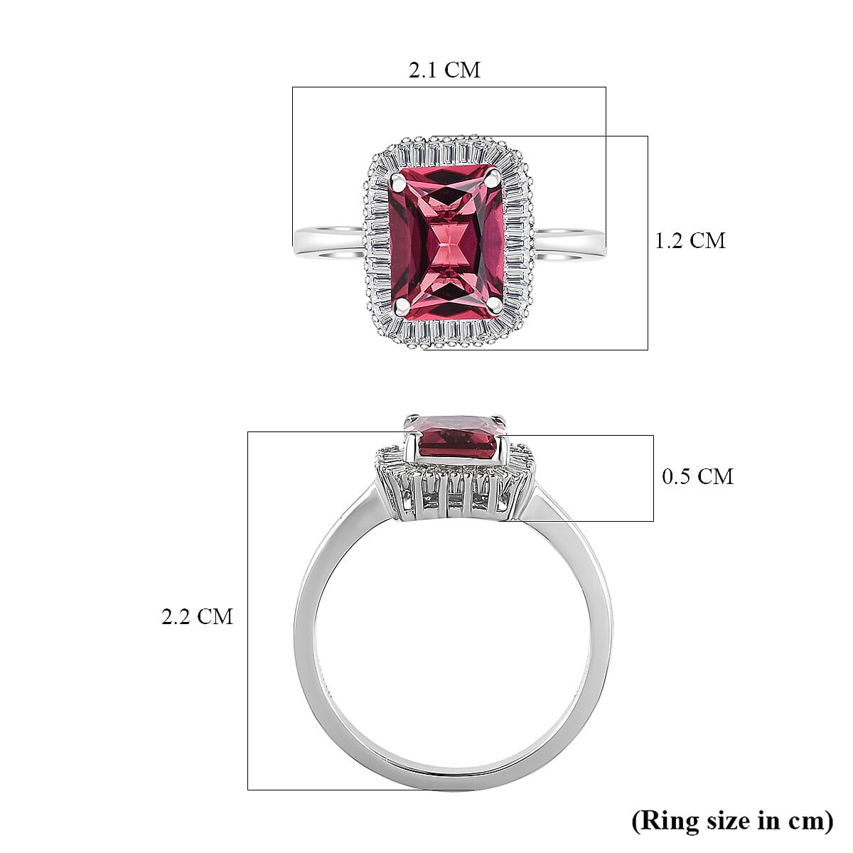 RHAPSODY 950 Platinum AAAA Rubellite & Diamond (VS-E-F) Halo Ring 1.90 Ct. RHAPSODY 950 Platinum AAAA Rubellite & Diamond (VS-E-F) Halo Ring 1.90 Ct.