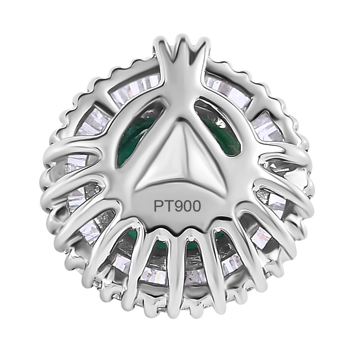 900 Platinum AAA Emerald and Diamond (SI-G-H) Pendant 1.02 Ct.
