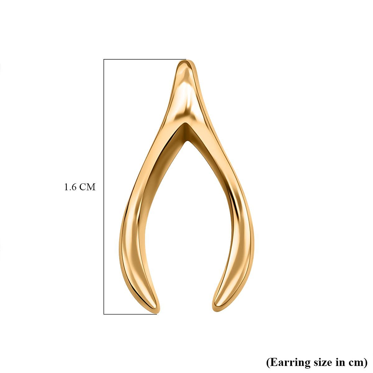 18K Vermeil Yellow Gold Sterling Silver Solitaire Stud Earrings