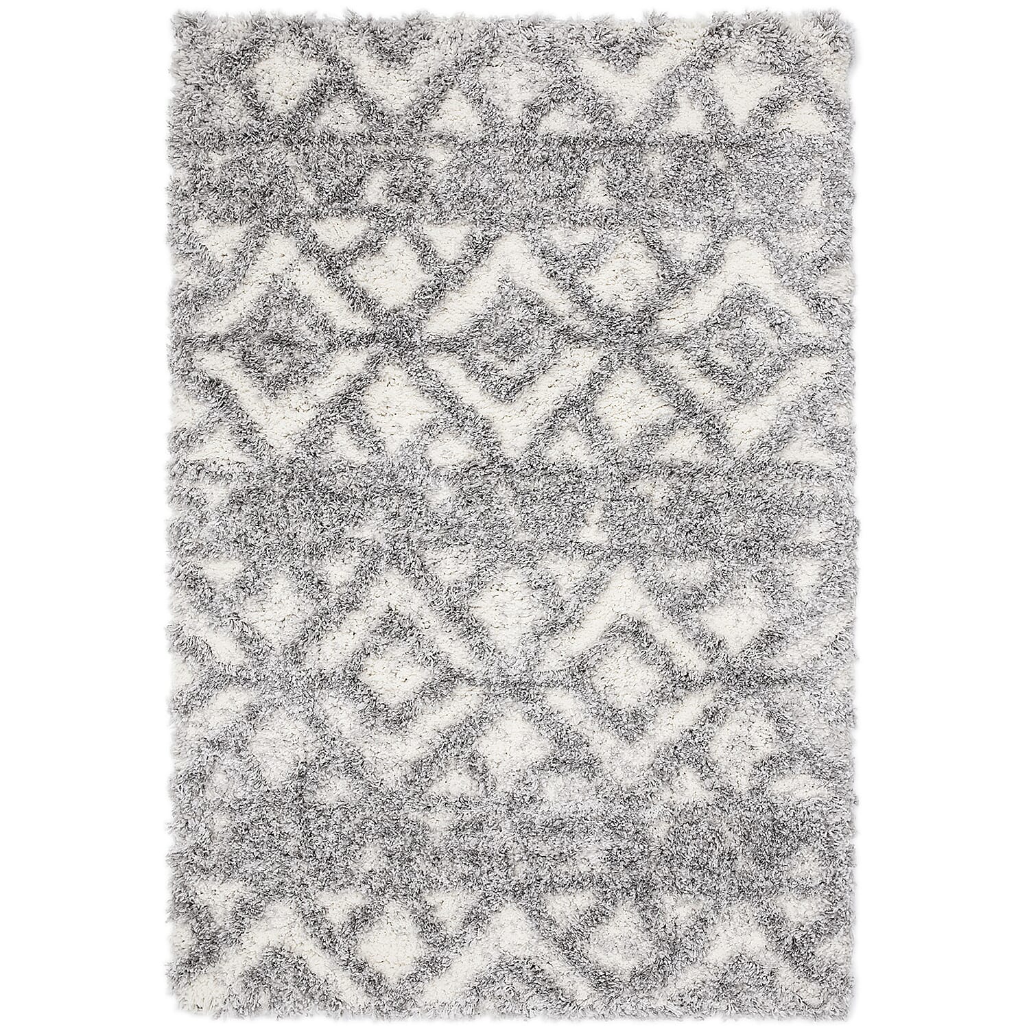 Chic Rug and Door Mat (Size 210x150 cm) - Grey & Cream