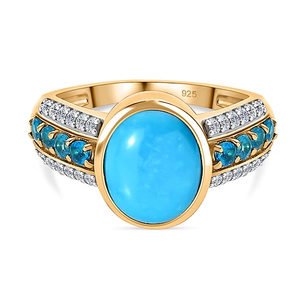 Arizona Sleeping Beauty Turquoise Natural Cambodian Zircon And Neon