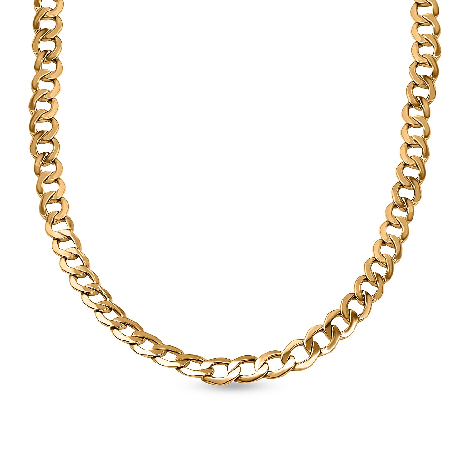 Italian Made Closeout Deal - 18K Yellow Gold Curb Necklace (Size - 18), Gold Wt. 10.30 Gms