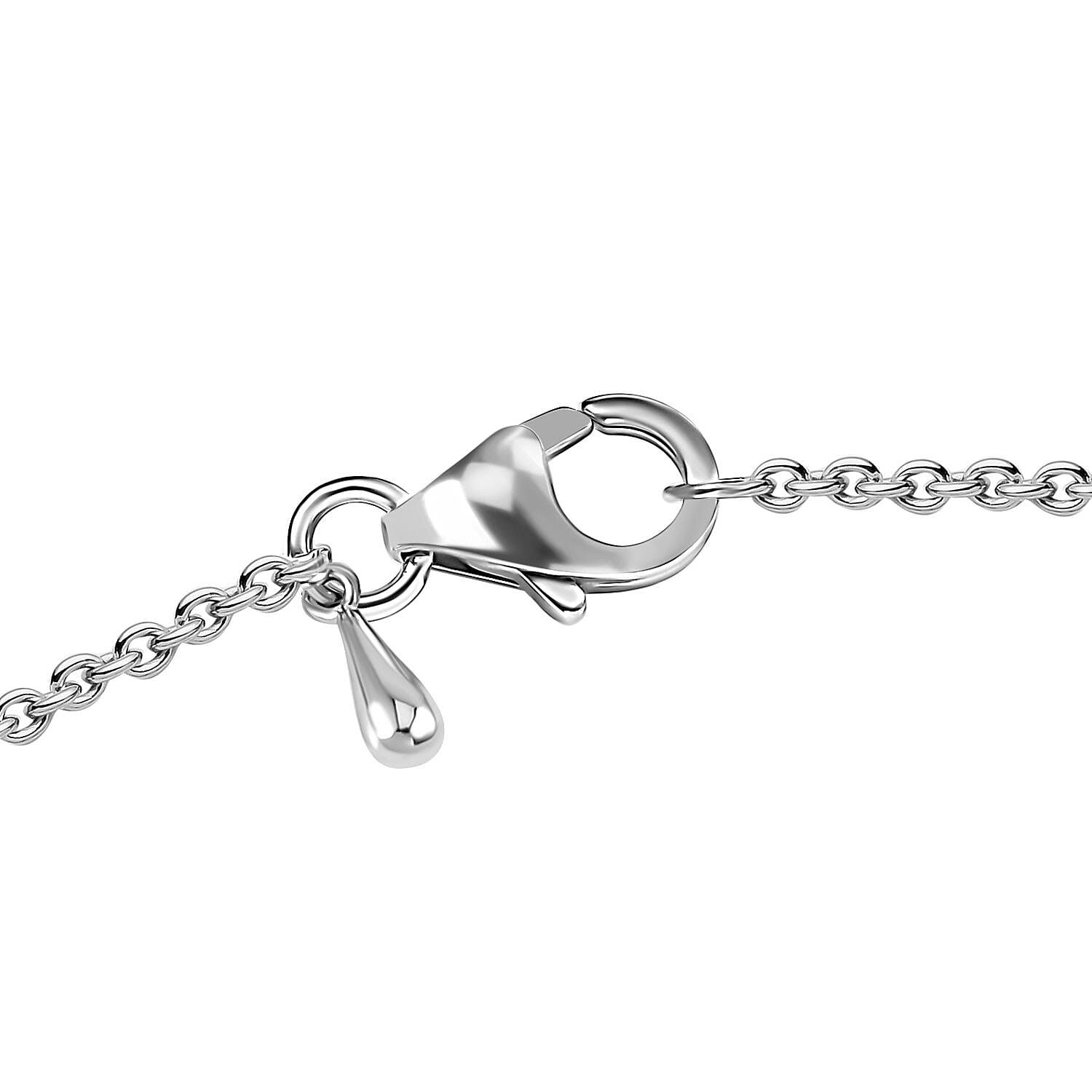 Lucy Q Bamboo Collection - Rhodium Overlay Sterling Silver Necklace (Size - 18-20), Silver Wt 31.00 Gms.
