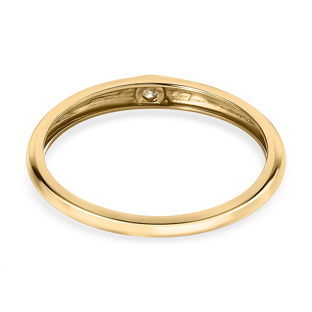 9K Yellow Gold Natural Yellow Diamond Band Ring