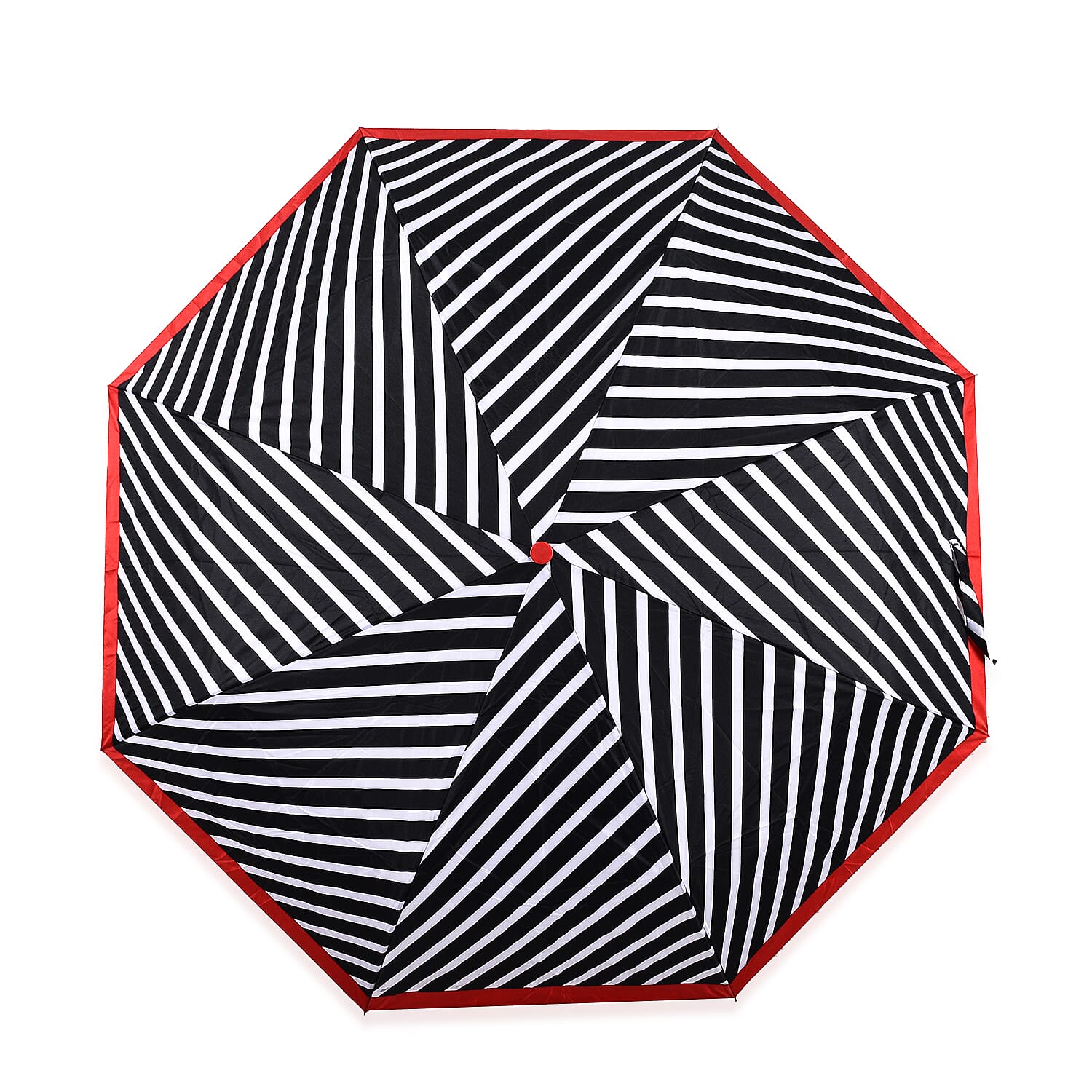 Zebra Pattern Foldable Umbrella (Size 33x8x5 cm) - Black and Red
