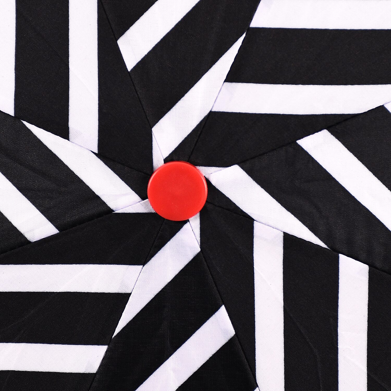 Zebra Pattern Foldable Umbrella (Size 33x8x5 cm) - Black and Red