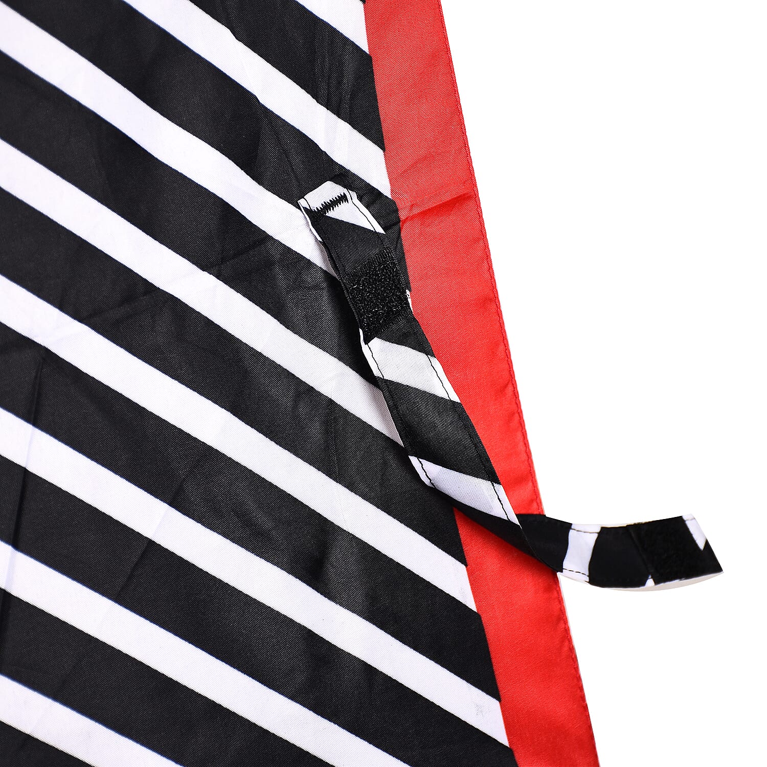 Zebra Pattern Foldable Umbrella (Size 33x8x5 cm) - Black and Red